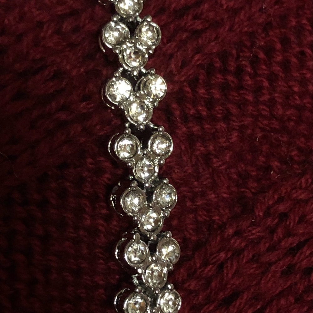 sterling silver bracelet w/ crystal accents ✨